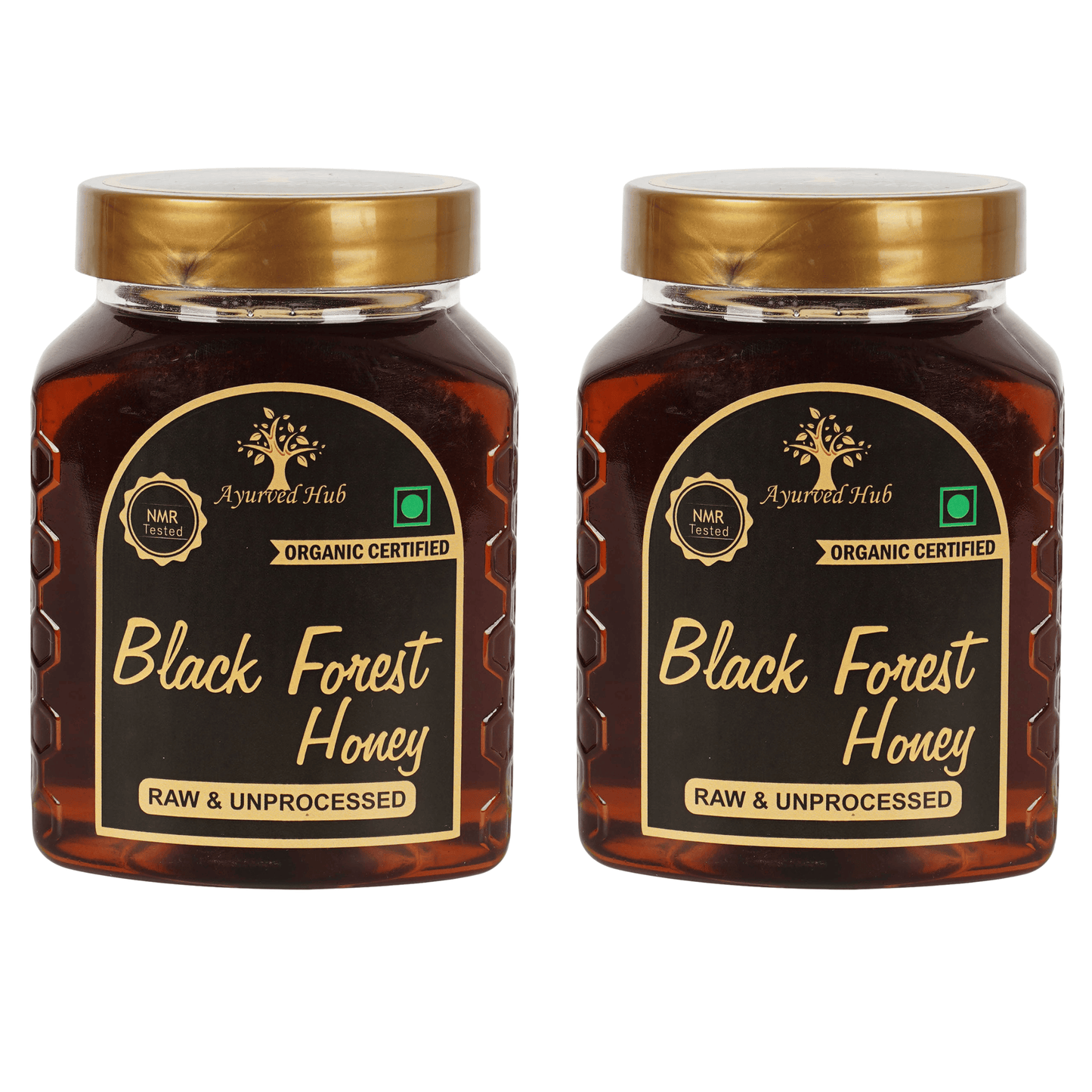 Raw Organic Black Forest Honey 500g | NMR Tested, ISO Certified, Unprocessed, Unpasteurized, Pure & Natural