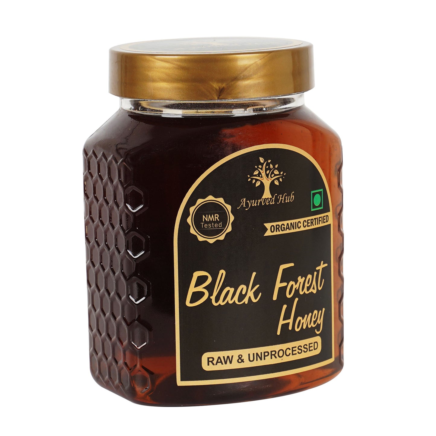 Raw Organic Black Forest Honey 500g | NMR Tested, ISO Certified, Unprocessed, Unpasteurized, Pure & Natural