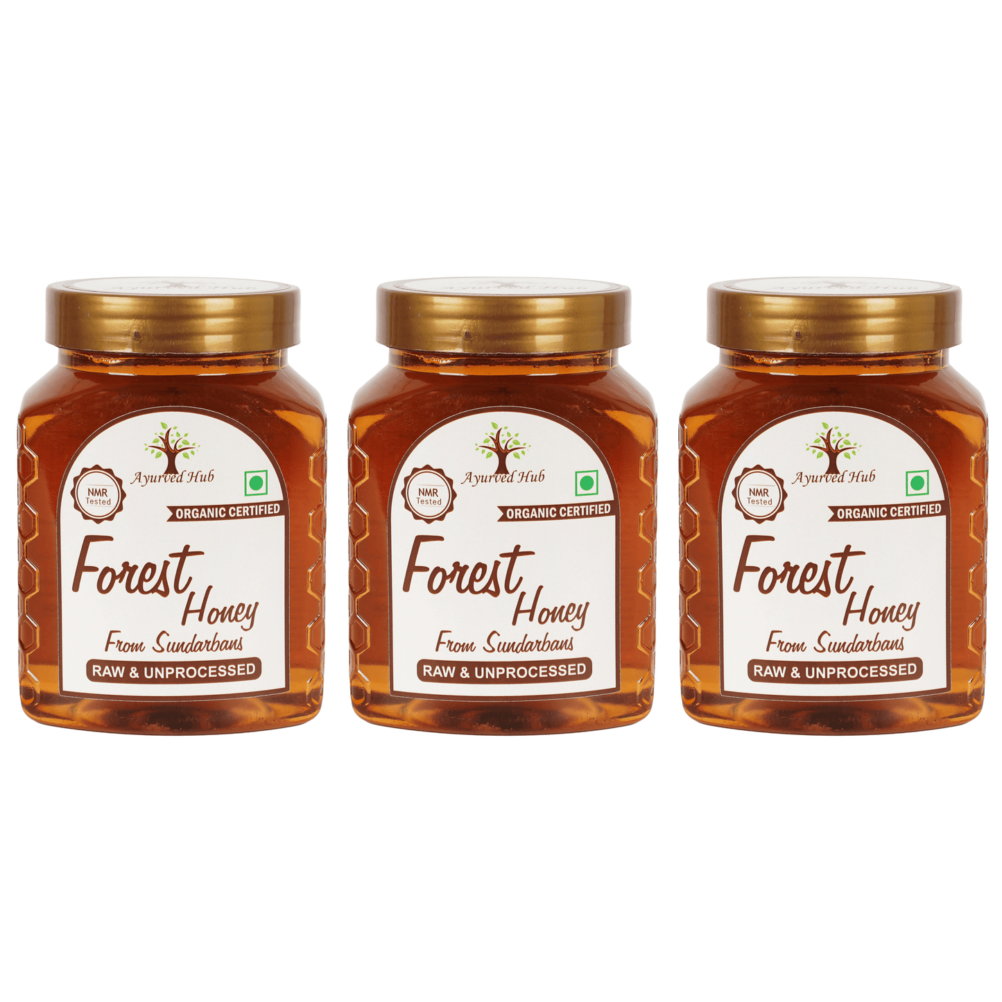 Raw Organic Forest Honey from Sundarbans 500g | NMR Tested, ISO Certified, Unprocessed, Unpasteurized, Pure & Natural