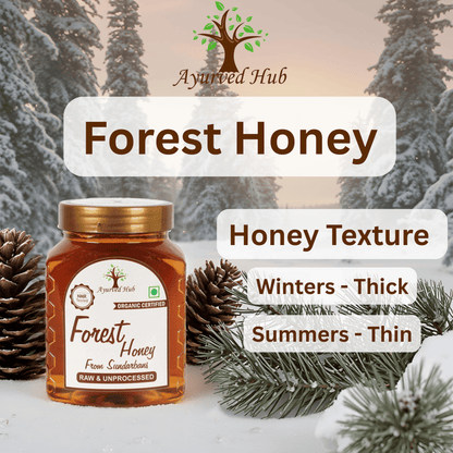 Raw Organic Forest Honey from Sundarbans 500g | NMR Tested, ISO Certified, Unprocessed, Unpasteurized, Pure & Natural