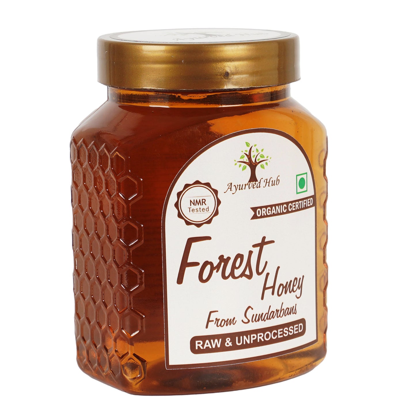 Raw Organic Forest Honey from Sundarbans 500g | NMR Tested, ISO Certified, Unprocessed, Unpasteurized, Pure & Natural