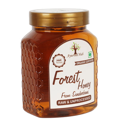 Raw Organic Forest Honey from Sundarbans 500g | NMR Tested, ISO Certified, Unprocessed, Unpasteurized, Pure & Natural
